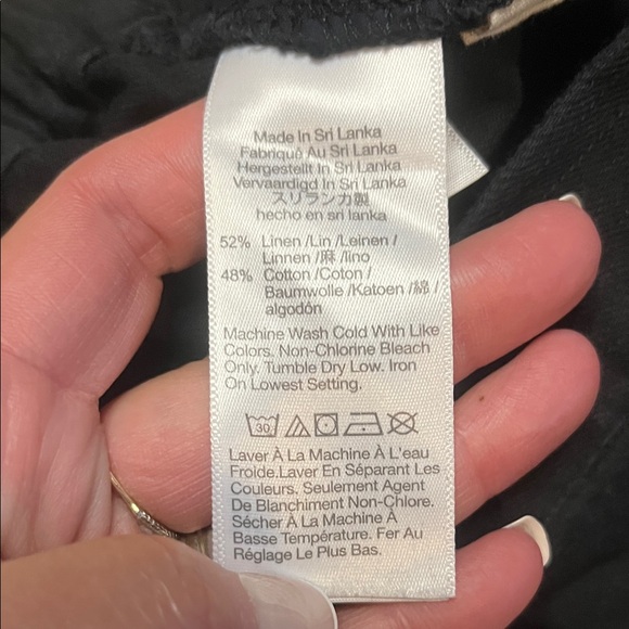 Madewell Women's Clean Pull On Shorts in Linen/Cotton Black size S - Picture 3 of 9